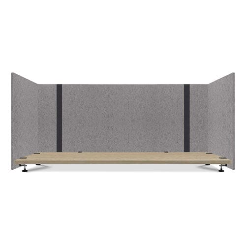 Lumeah Adjustable Desk Screen With Returns 48 To 78 X 29 X 26.5 Polyester Gray - Furniture - Lumeah