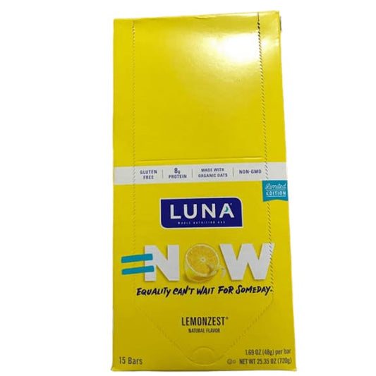 Luna Bar, LemonZest, 1.69 oz, 15-count - ShelHealth.Com