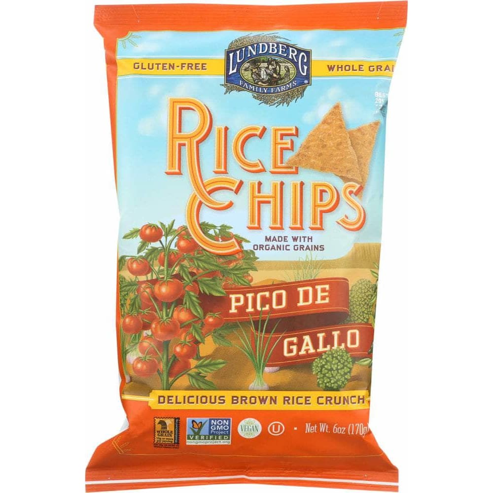 Lundberg Family Farms Lunberg Rice Chips Pico De Gallo, 6 oz