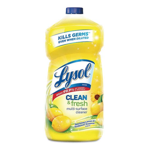 LYSOL Brand Clean And Fresh Multi-surface Cleaner Sparkling Lemon And Sunflower Essence 48 Oz Bottle 9/carton - School Supplies - LYSOL®