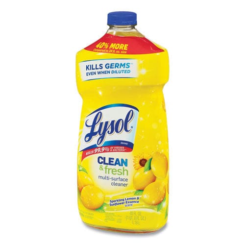 LYSOL Brand Clean And Fresh Multi-surface Cleaner Sparkling Lemon And Sunflower Essence Scent 40 Oz Bottle - School Supplies - LYSOL® Brand