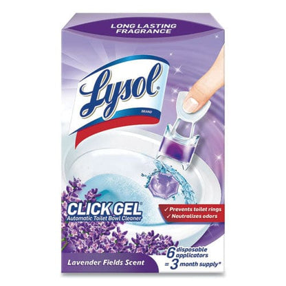 LYSOL Brand Click Gel Automatic Toilet Bowl Cleaner Lavender Fields 6/box 4 Boxes/carton - Janitorial & Sanitation - LYSOL® Brand