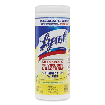 LYSOL Brand Disinfecting Wipes 7 X 7.25 Lemon And Lime Blossom 35 Wipes/canister - School Supplies - LYSOL® Brand