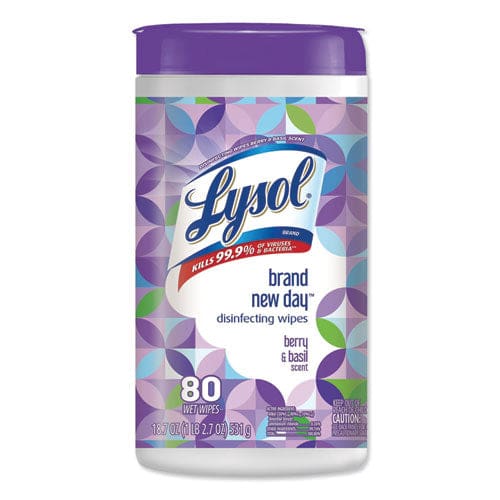 LYSOL Brand Disinfecting Wipes 7 X 7.25 Mango And Hibiscus 80 Wipes/canister 6 Canisters/carton - School Supplies - LYSOL® Brand