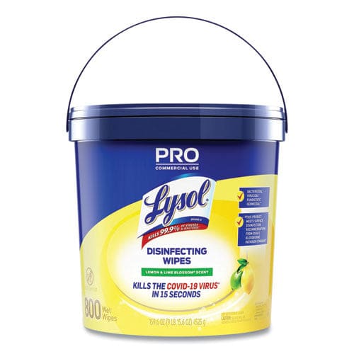 Lysol Professional Disinfecting Wipe Bucket 6 X 8 Lemon And Lime Blossom 800 Wipes - School Supplies - LYSOL® Brand