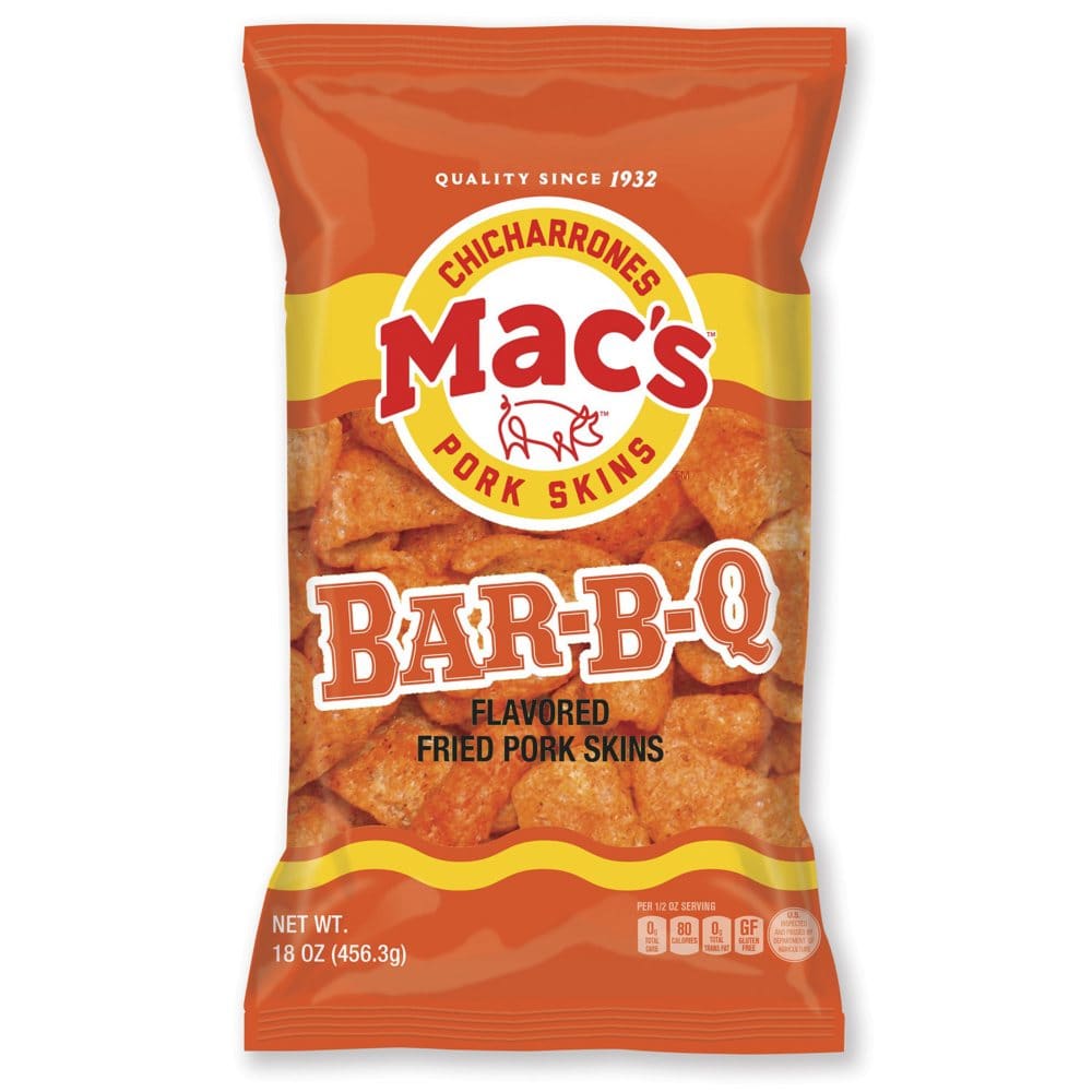 Mac’s BBQ Pork Skins (18oz) - Chips - Mac’s BBQ