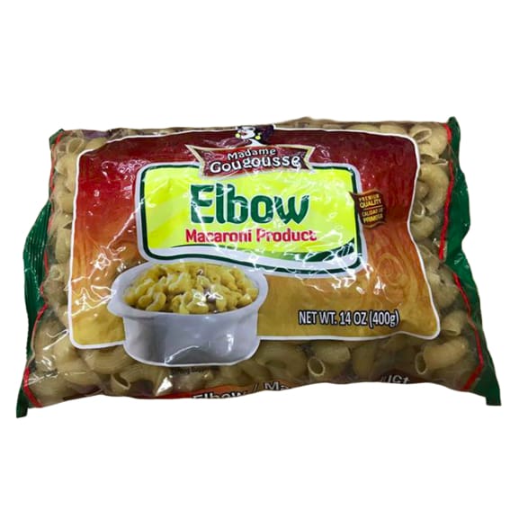 Madame Gougousse Elbow Macaroni product, 14 oz - ShelHealth.Com