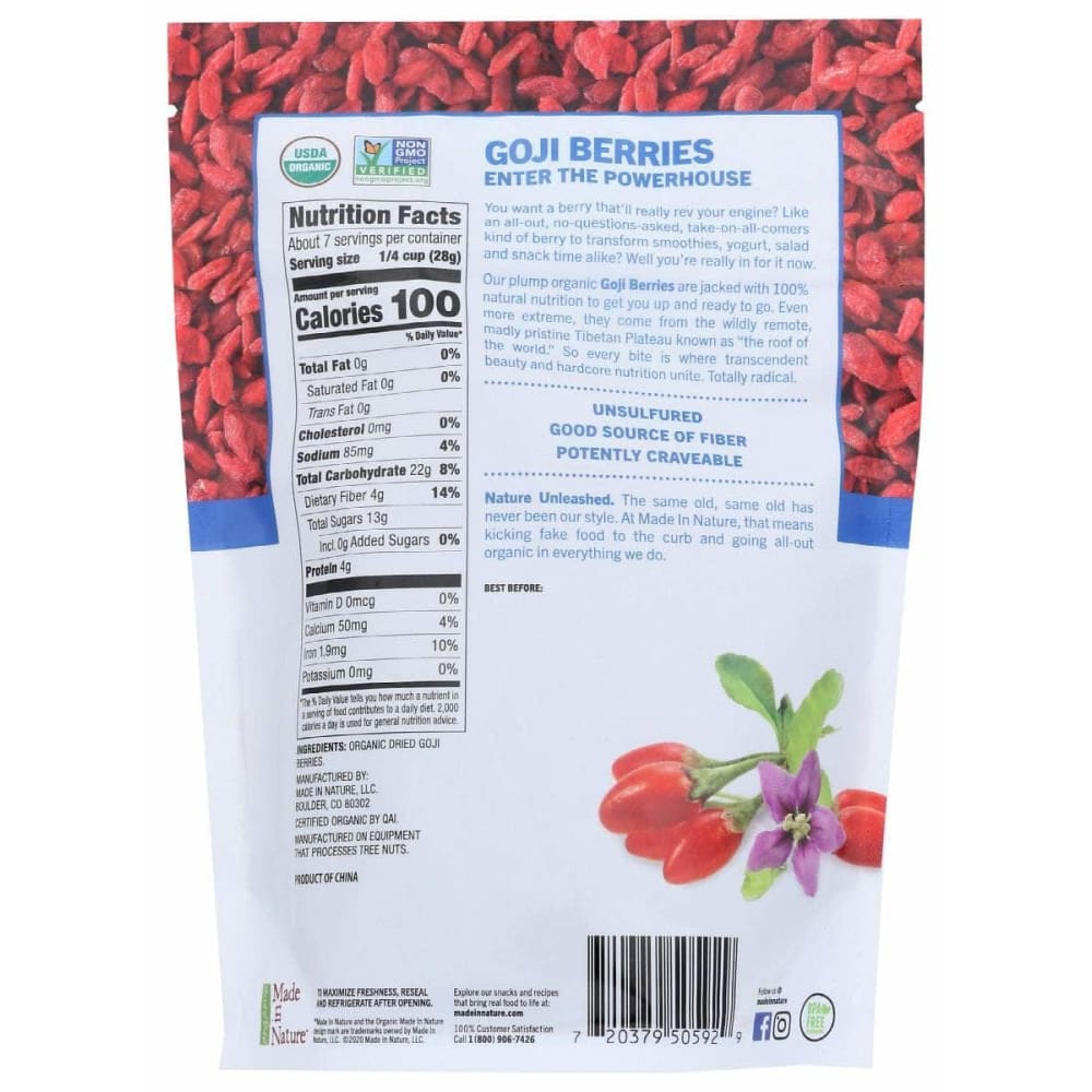 MADE IN NATURE Made In Nature Berries Goji Dried, 7 Oz