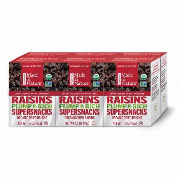 MADE IN NATURE Grocery > Snacks MADE IN NATURE Raisins Thompson 6pack, 6 oz