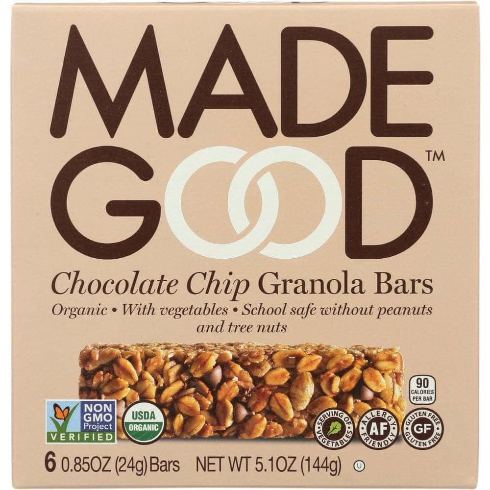 Madegood Madegood Chocolate Chip Granola Bar, 5.10 oz