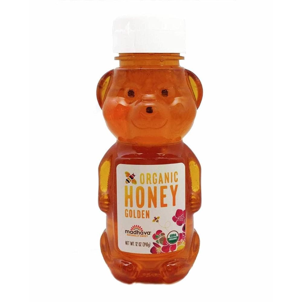 MADHAVA MADHAVA Honey Golden Bear Org, 12 oz