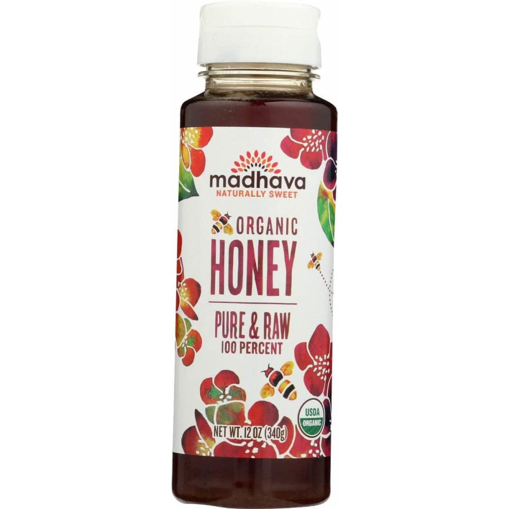 MADHAVA MADHAVA Honey Raw Pure Sqz Org, 12 oz