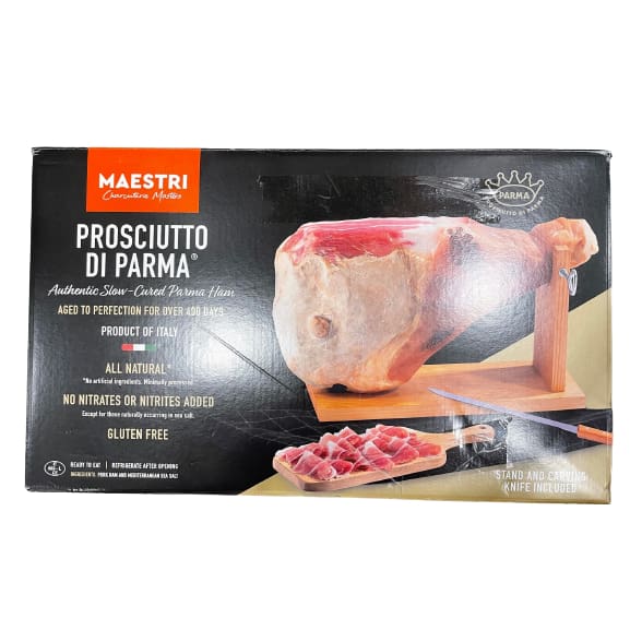 Maestri PROSCIUTTO DI PARMA BONE-IN Authentic Slow-Cured Parma Ham. 18 lbs. - Maestri