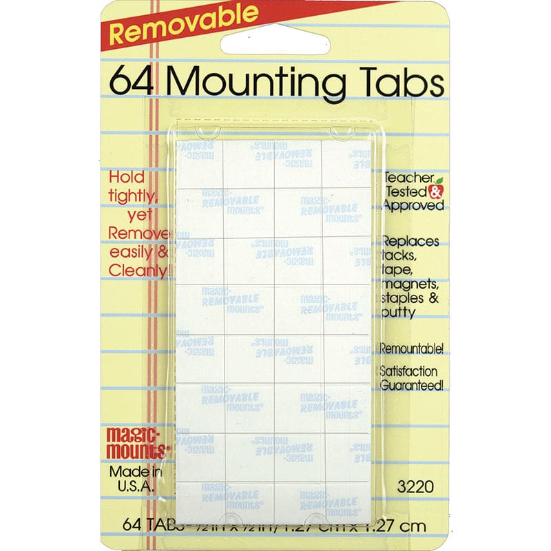 Magic Mounts Mounting Tabs 1/2X1/2 64Pk (Pack of 12) - Adhesives - Miller Studio