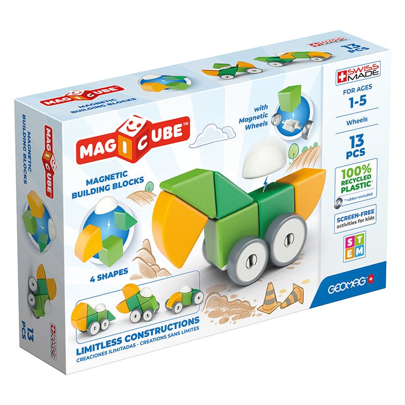 Magicubes Shapes Recycled 13 Pcs - Blocks & Construction Play - Geomagworld Usa Inc
