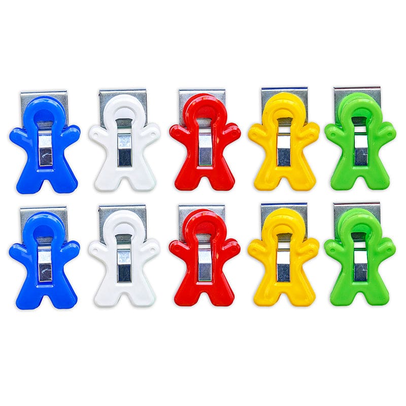 Magnet Man Magnetic Clip 10 Pcs Assorted Colors (Pack of 2) - Clips - The Pencil Grip