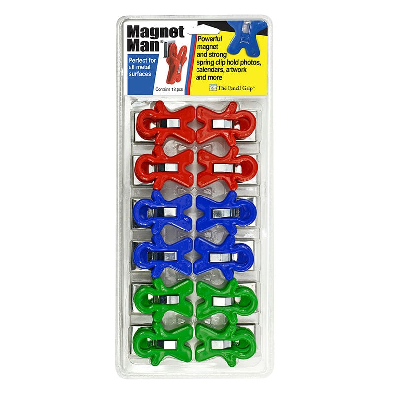Magnet Man Magnetic Clip 12 Ct Assorted Colors - Clips - The Pencil Grip