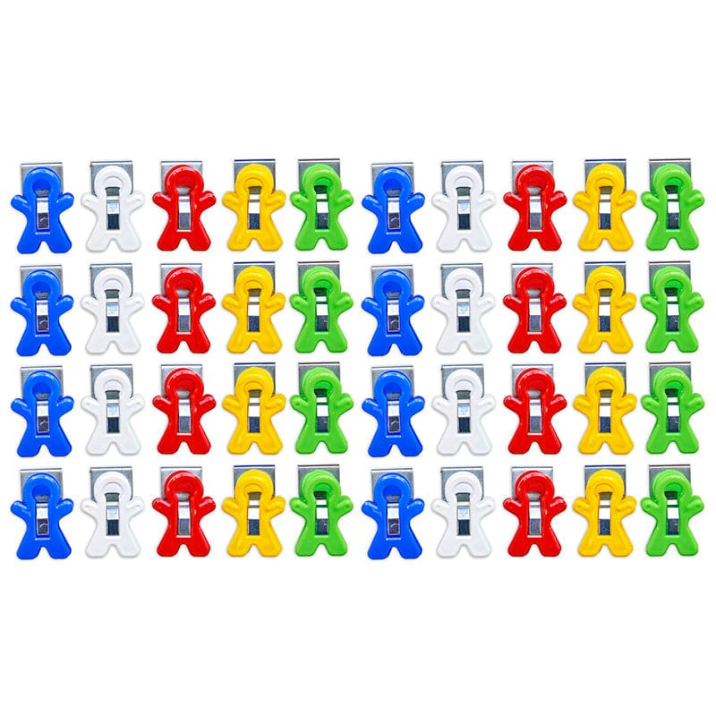 Magnet Man Magnetic Clip 40 Pcs Assorted Colors - Clips - The Pencil Grip