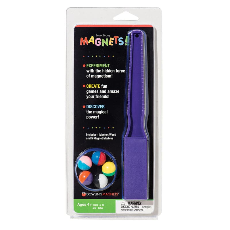 Magnet Wand And 5 Magnet Marbles (Pack of 8) - Magnetism - Dowling Magnets