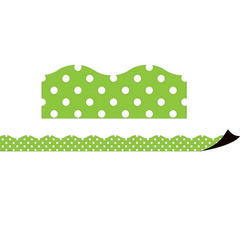 Magnetic Borders Lime Polka Dots (Pack of 6) - Border/Trimmer - Teacher Created Resources