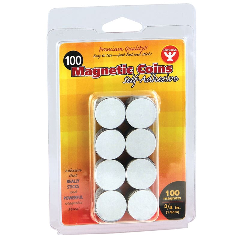 Magnetic Coins (Pack of 8) - Adhesives - Hygloss Products Inc.