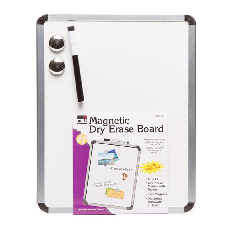 Magnetic Dry Erase Board 11X14 with Eraser Marker & 2 Magnets (Pack of 6) - Dry Erase Boards - Charles Leonard