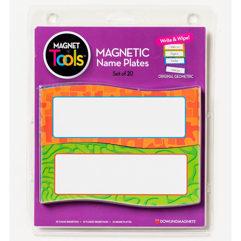 Magnetic Name Plates 20 Pcs (Pack of 2) - Name Plates - Dowling Magnets