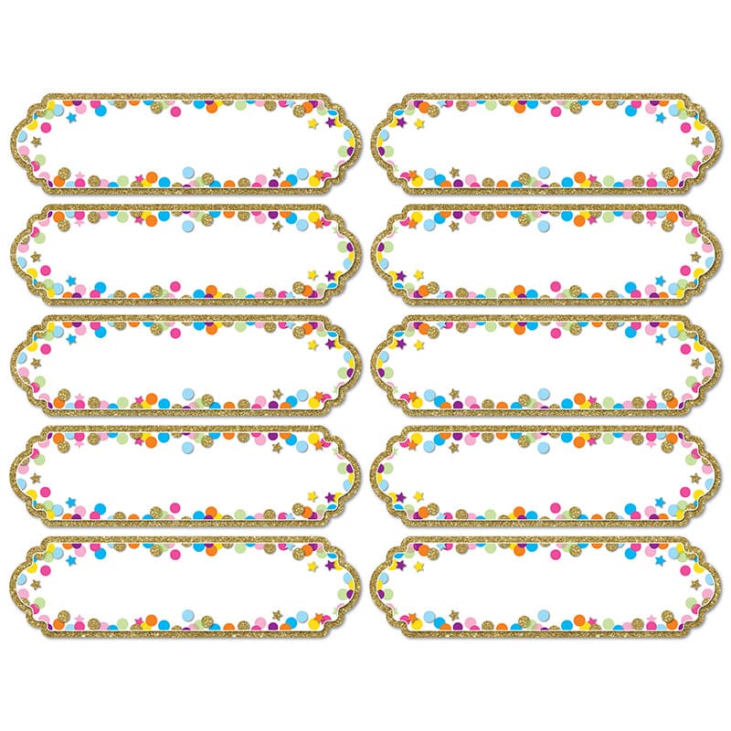 Magnetic Nameplates Confetti 10 Pcs (Pack of 8) - Name Plates - Ashley Productions