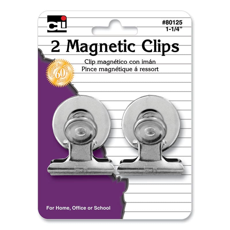 Magnetic Spring Clips 1.25In 2Pk (Pack of 12) - Clips - Charles Leonard
