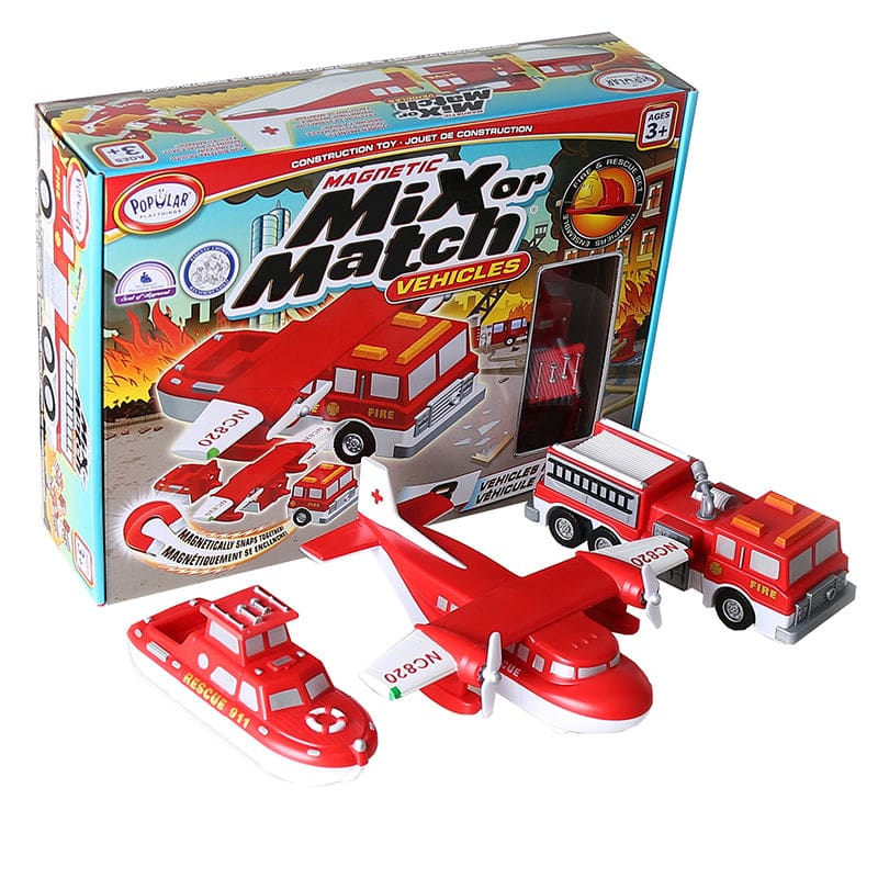 Magnetic Vehicles Fire & Rescue Mix Or Match - Vehicles - Popular Playthings