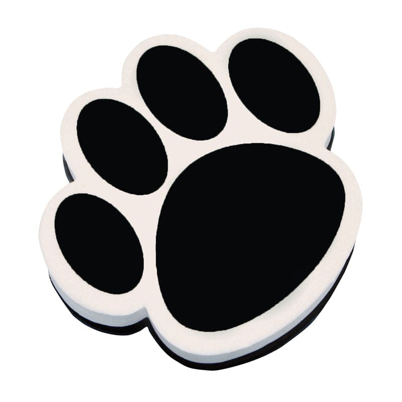 Magnetic Whiteboard Eraser Black Paw (Pack of 10) - Erasers - Ashley Productions
