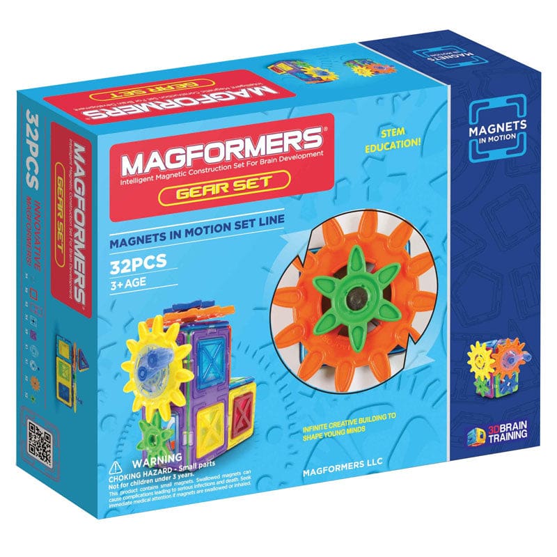 Magnets In Motion 32Pc Gear Set - Blocks & Construction Play - Magformers LLC