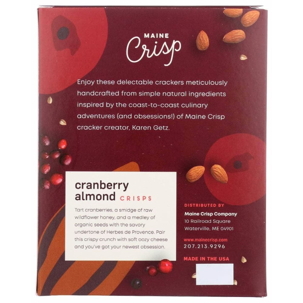 MAINE CRISP Maine Crisp Crisps Cranberry Almond, 4 Oz
