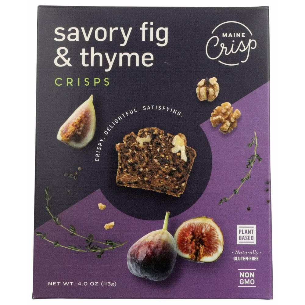 MAINE CRISP Grocery > Snacks > Crackers > Crispbreads & Toasts MAINE CRISP: Crisps Savory Fig Thyme, 4 oz
