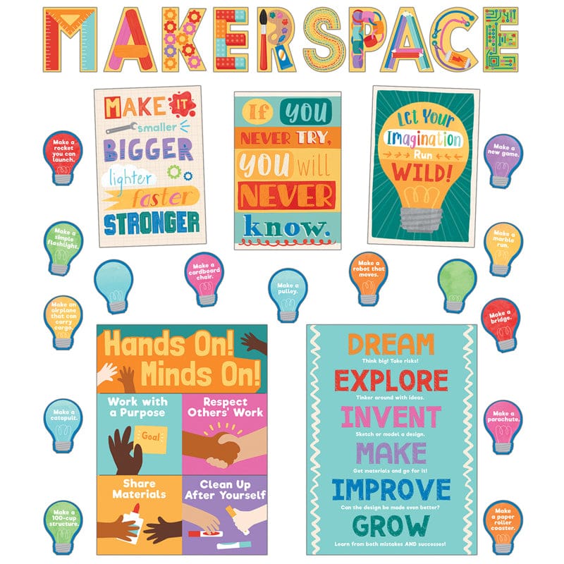 Makerspace Bulletin Board Set (Pack of 3) - Classroom Theme - Carson Dellosa Education