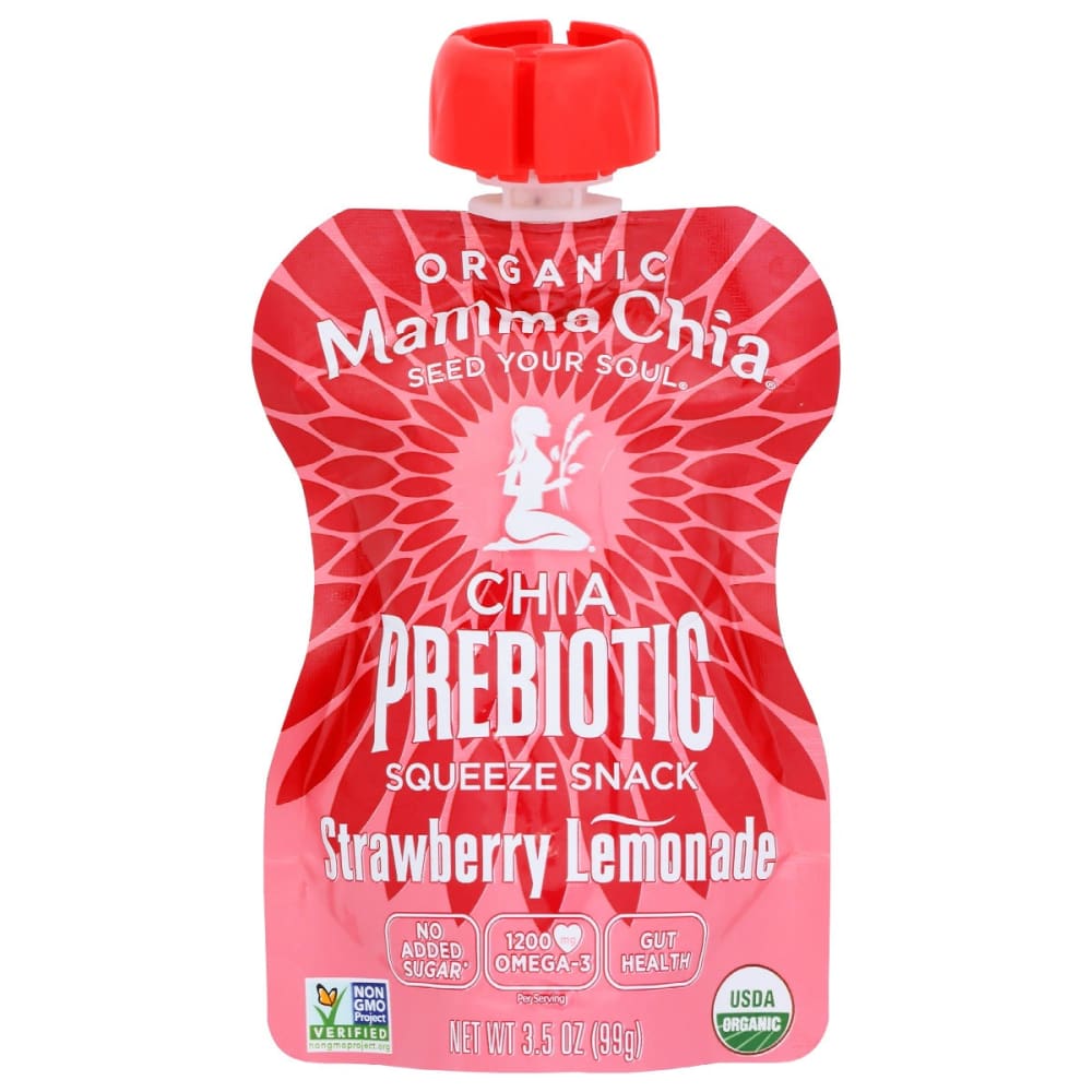 MAMMACHIA: Strawberry Lemonade Organic Chia Prebiotic Squeeze 3.5 oz - Grocery > Snacks - MAMMACHIA