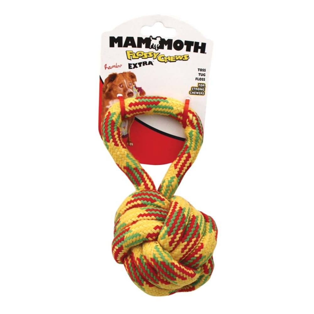 Mammoth Pet Products EXTRA Monkey Fist With Handle Dog Toy Multi-Color 3.5 in Medium - Pet Supplies - Mammoth Pet