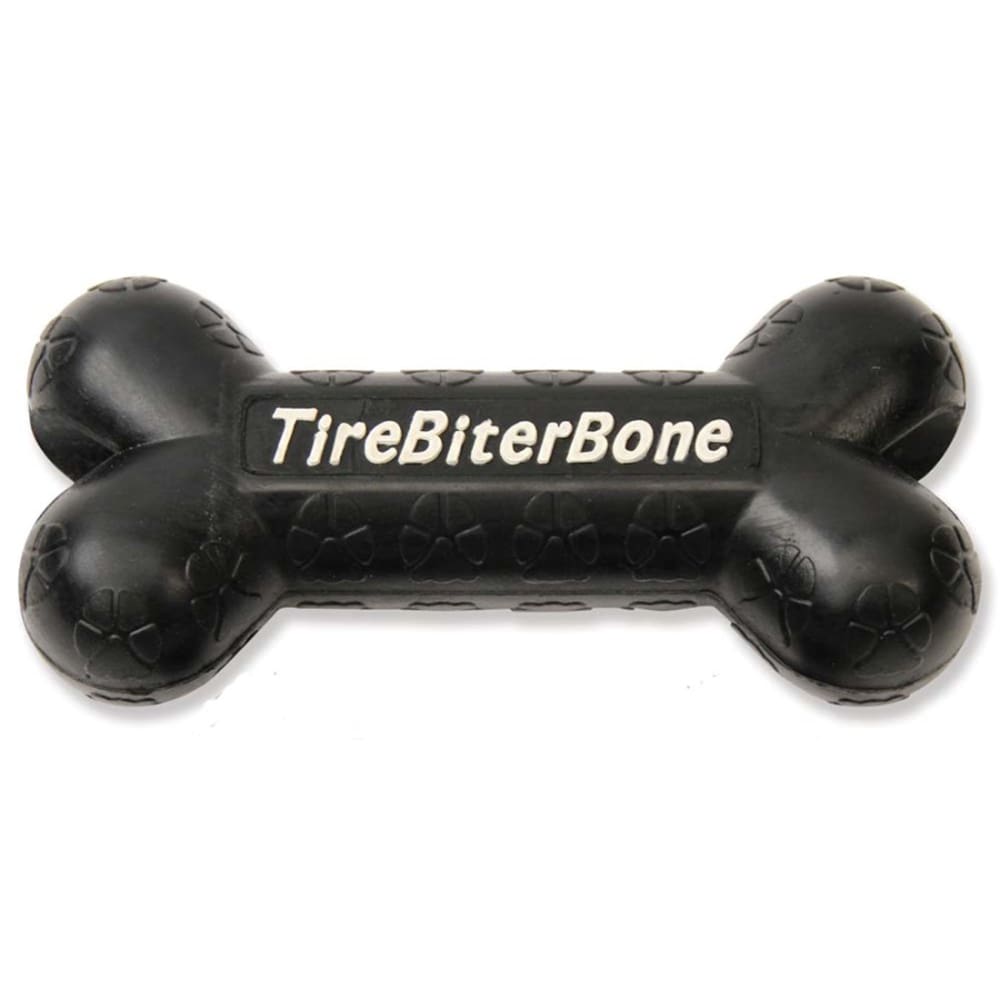 Mammoth Pet Products TireBiter Bone with Treat Station Dog Toy Black Large 7.25 in - Pet Supplies - Mammoth Pet