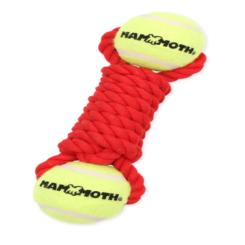 Mammoth Pet Products Twister Bone w-2 Tennis Balls Dog Toy Red; 1ea-MD; 9 in - Pet Supplies - Mammoth Pet