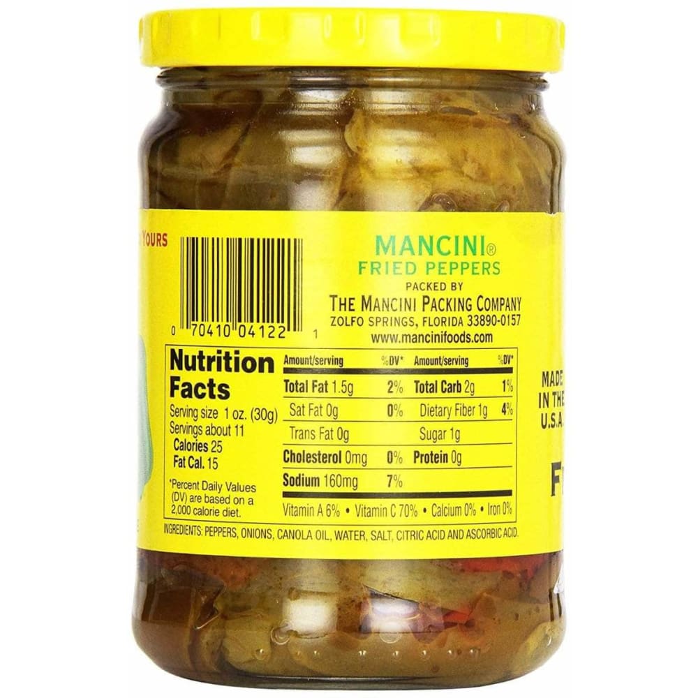 Mancini Mancini Fried Pepper With Onion, 12 oz