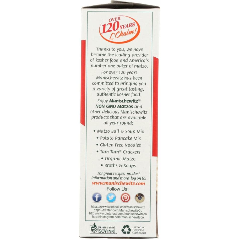 MANISCHEWITZ Manischewitz Thin Tea Matzo Cracker, 10 Oz