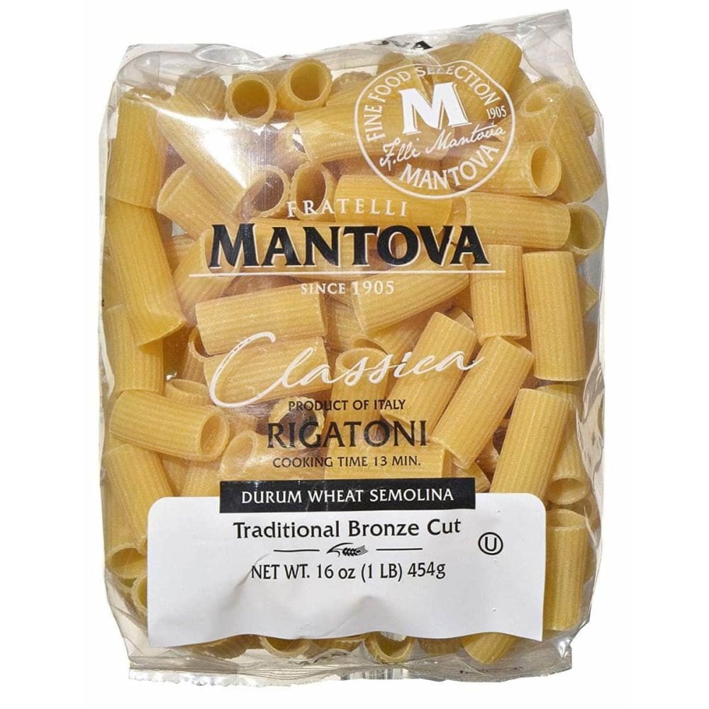 MANTOVA Grocery > Pantry > Pasta and Sauces MANTOVA: Pasta Rigatoni Bronze, 16 oz