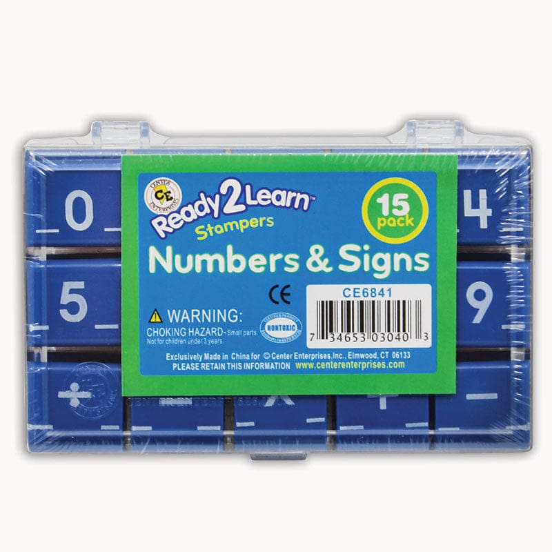 Manuscript Numbers Stamp Set 1 Numbers & Signs (Pack of 3) - Stamps & Stamp Pads - Learning Advantage