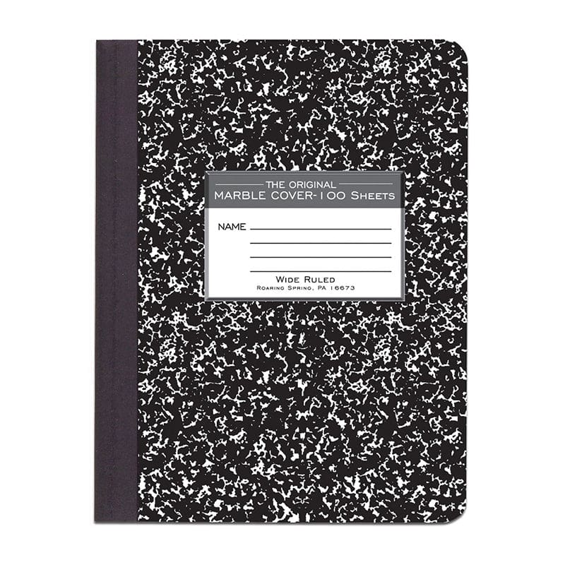 Marble Composition Book Black (Pack of 12) - Note Books & Pads - Roaring Spring Paper Products