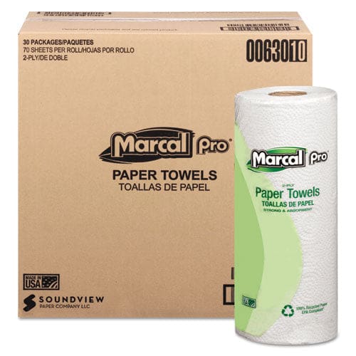 Marcal PRO 100% Premium Recycled Kitchen Roll Towels 2-ply 11 X 9 White 70/roll 30 Rolls/carton - School Supplies - Marcal PRO™