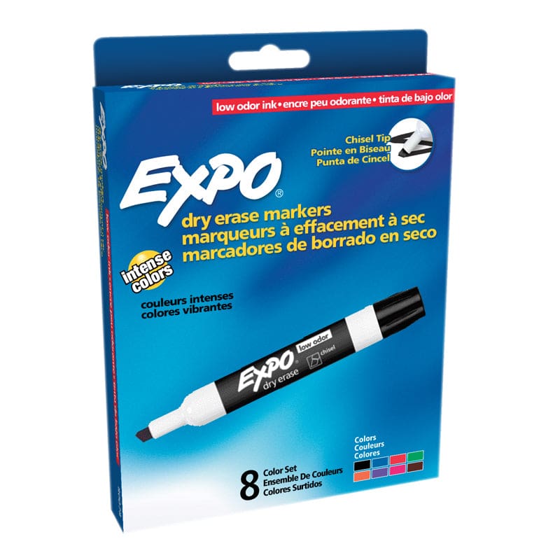 Marker Expo 2 Dry Erase 8 Color Blk Red Blu Grn Pnk Org Brn Purple (Pack of 2) - Markers - Sanford/sharpie
