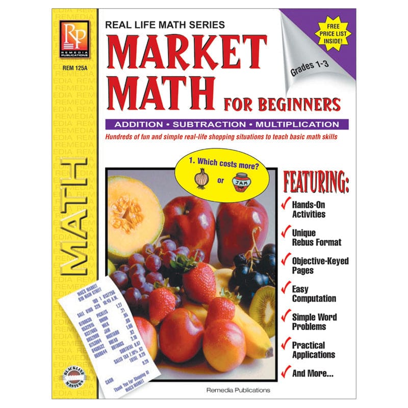Market Math For Beginners (Pack of 6) - Money - Remedia Publications