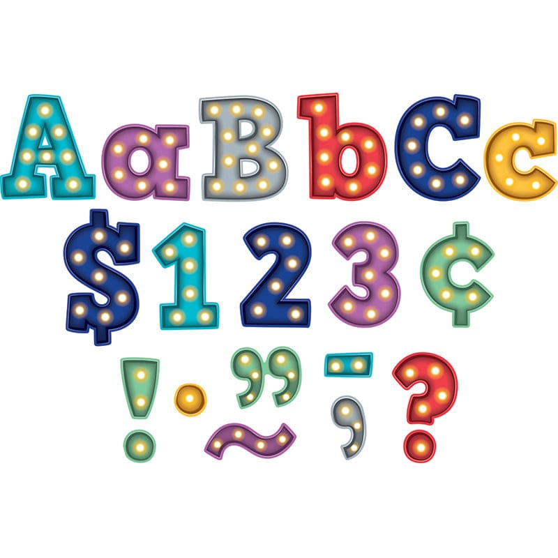 Marquee Bold Block 4 In Letters Combo Pack (Pack of 6) - Letters - Teacher Created Resources