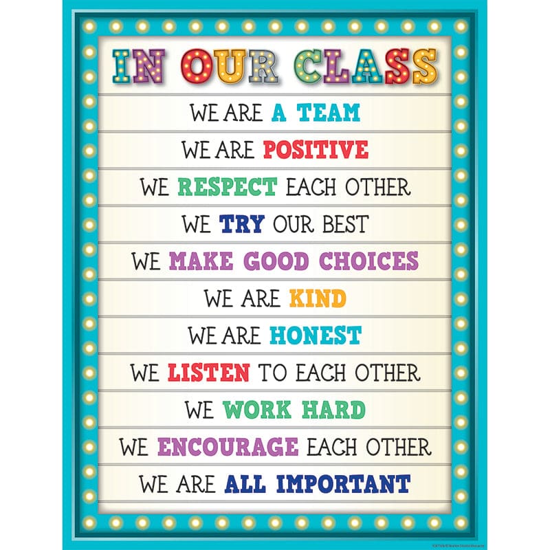Marquee In Our Class Chart (Pack of 12) - Motivational - Teacher Created Resources