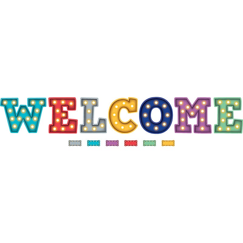 Marquee Welcome Bulletin Board (Pack of 3) - Classroom Theme - Teacher Created Resources